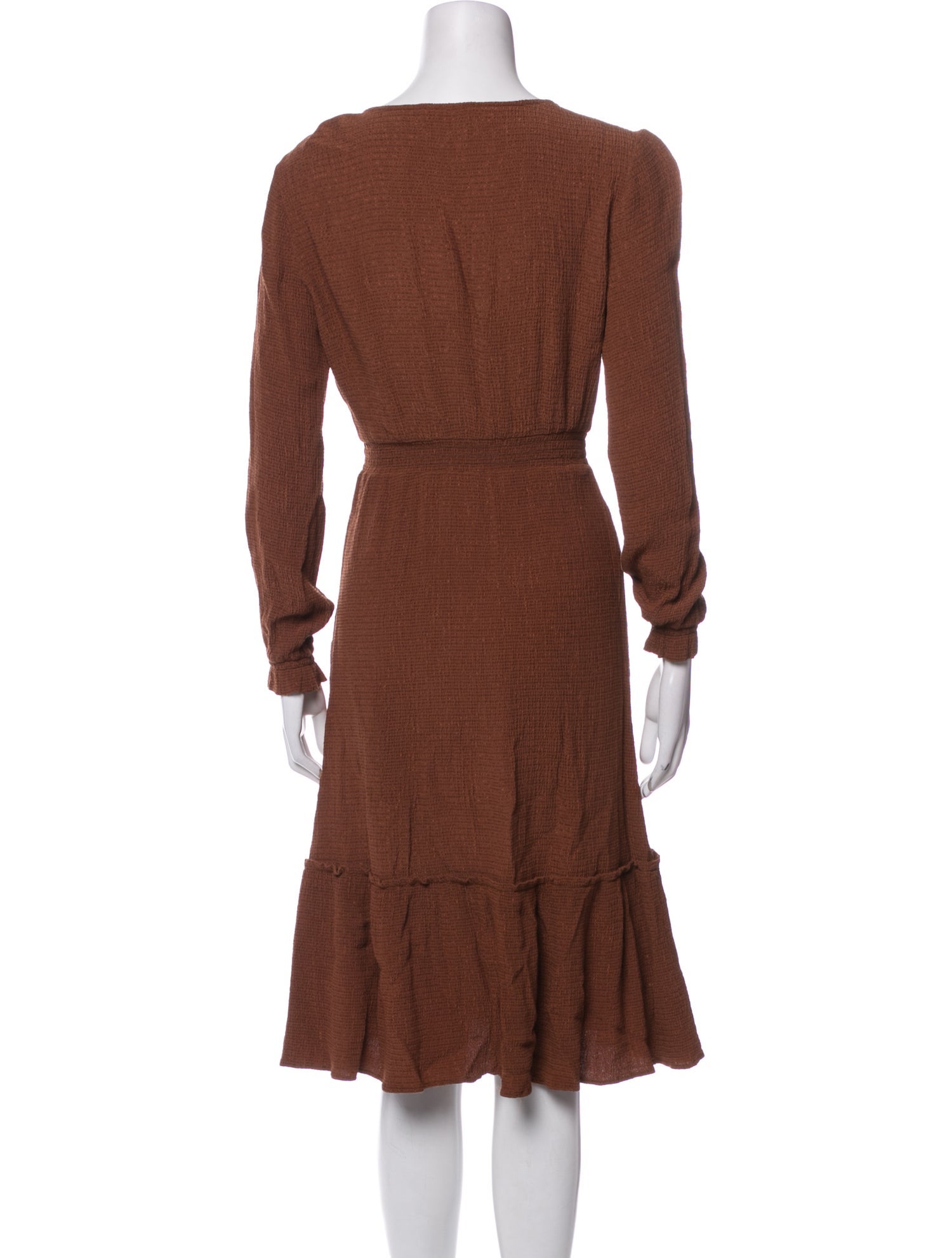 Sézane V-Neck Knee-Length Dress